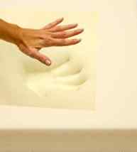 memory foam topper pad with hand
imprint